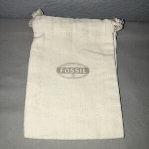 Watch Bag Fossil Accessory Light Khaki Linen Jewelry Pouch Small Size Fits Watch